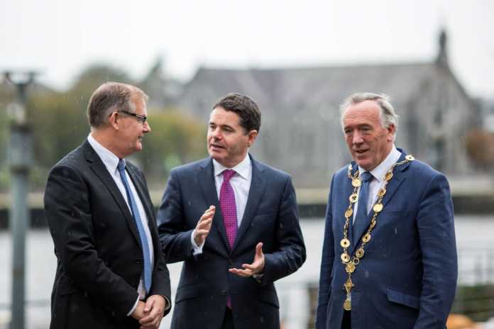 Conn Murray, Paschal Donohoe and Stephen Keary