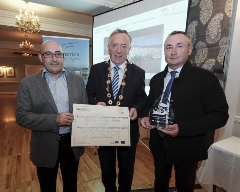 Liam gets European honour for Limerick Greenway pioneers