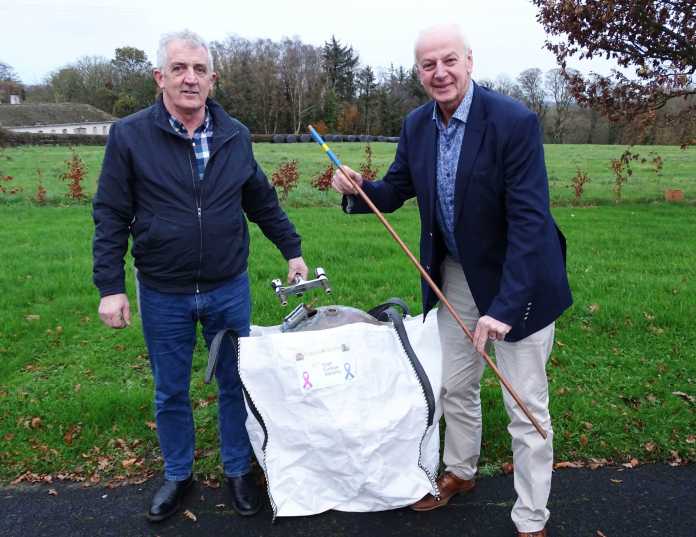 Tommy Hughes (left) and Bobby Kerr launching the 'Copper for Cancer' initiative Copper for Cancer