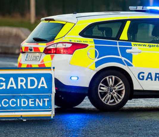 Road accident warning sign