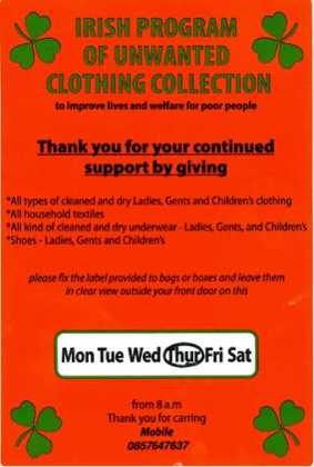Unregulated charity collections