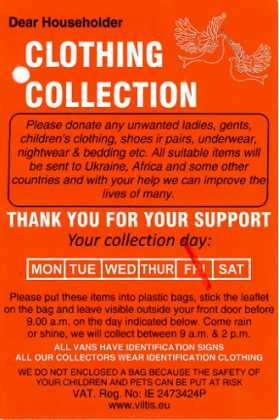 Unregulated charity collections