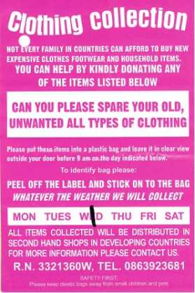 Unregulated charity collections