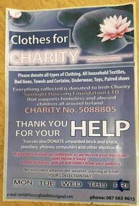 Unregulated charity collections