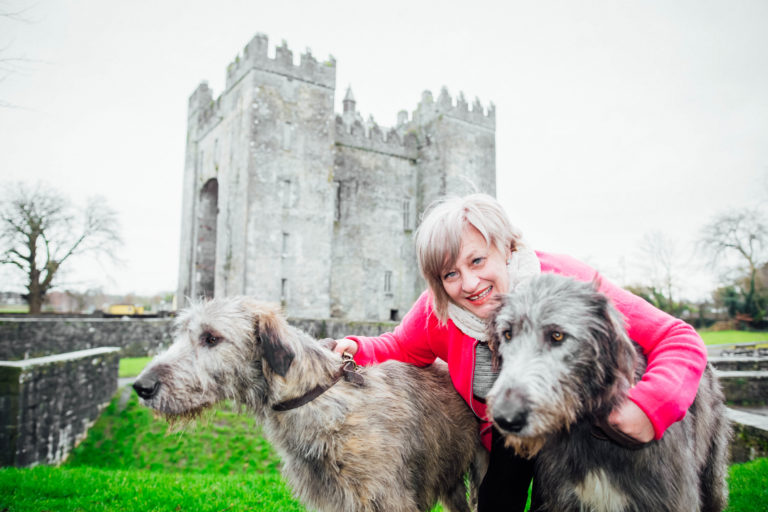 Famous Irish Wolfhounds at Bunratty Castle are named