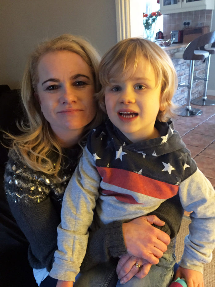 Vicki Cadogan and her son Harry.