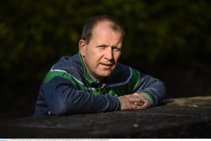 Limerick football manager Billy Lee at the launch of the Munster Senior Hurling and Senior Football Championships 2018 at Bunratty Folk Park in Co Clare. Photo by Piaras Ó Mídheach/Sportsfile