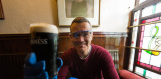 Dr Peter Davern, Chemical Sciences/SSPC at the Pint Of Science event at JJ Bowles, Limerick. Photo: Oisin McHugh True Media