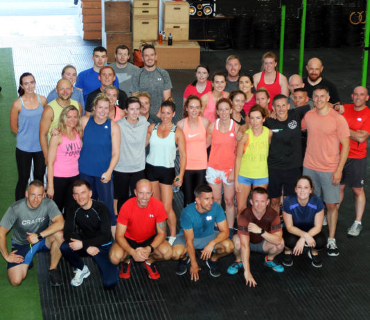 Members of Crossfit, ready for action for the 24 hour endurance fundraiser for MyMind mental health counselling service at Crossfit, Ballysimon Picture Brendan Gleeson