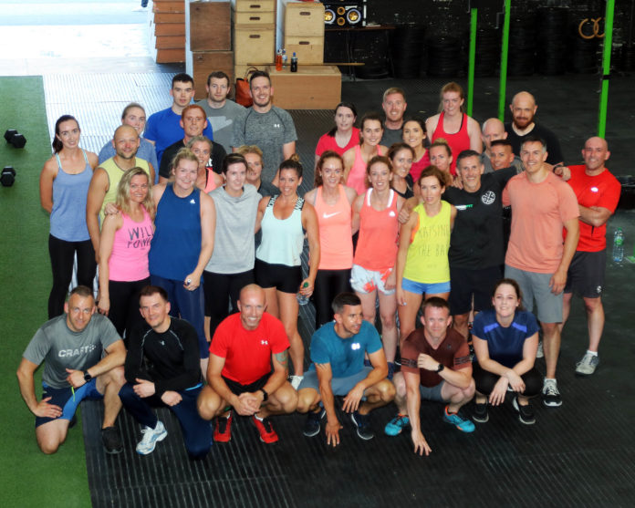 Members of Crossfit, ready for action for the 24 hour endurance fundraiser for MyMind mental health counselling service at Crossfit, Ballysimon Picture Brendan Gleeson