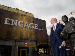 Paul O'Connell is pictured at the site on O'Connell Street, Limerick. Picture: Alan Place