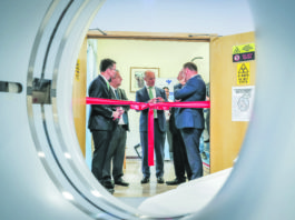 Minister of State at the Department of Finance and the Department of Public Expenditure and Reform Patrick O’Donovan Pictured with Bill Maher, CEO of Bon Secours, Malcolm Banks, Bon Secours Diagnostic Imaging and Jason Kenny, Manager of Bon Secours at Barrington’s. Picture: Keith Wiseman