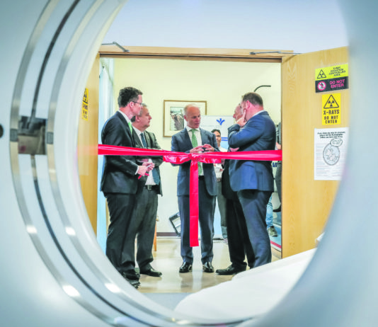 Minister of State at the Department of Finance and the Department of Public Expenditure and Reform Patrick O’Donovan Pictured with Bill Maher, CEO of Bon Secours, Malcolm Banks, Bon Secours Diagnostic Imaging and Jason Kenny, Manager of Bon Secours at Barrington’s. Picture: Keith Wiseman