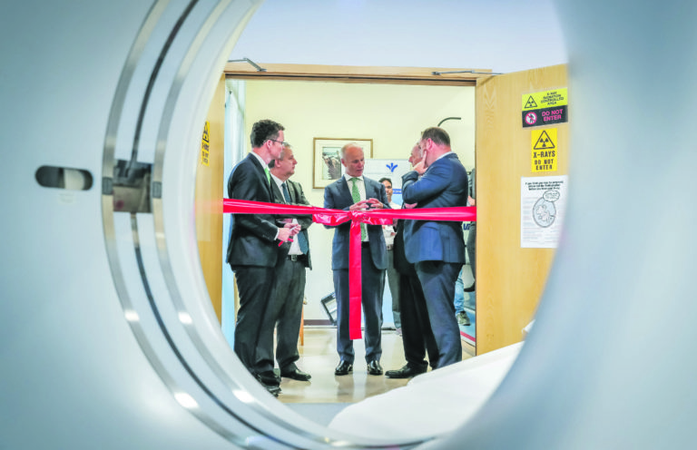 Minister of State at the Department of Finance and the Department of Public Expenditure and Reform Patrick O’Donovan Pictured with Bill Maher, CEO of Bon Secours, Malcolm Banks, Bon Secours Diagnostic Imaging and Jason Kenny, Manager of Bon Secours at Barrington’s. Picture: Keith Wiseman