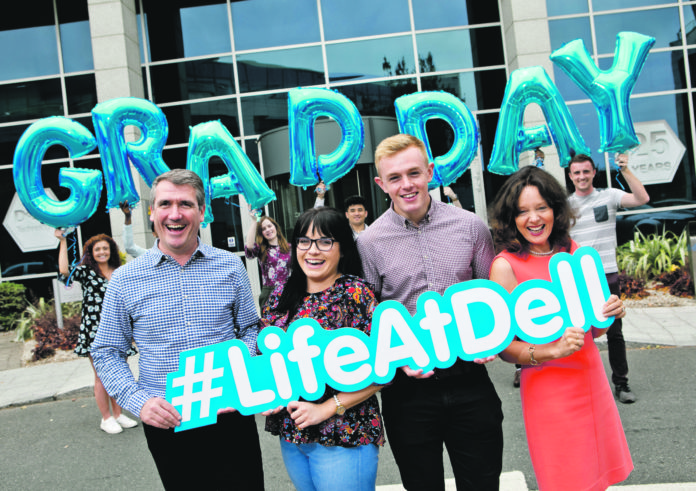 Pictured at the event were Aongus Hegarty, EMEA President, Dell EMC , Rachel Mulhall, Aine Gould, Ty Chan, Paul Fitzgerald, Marie Moynihan,Senior Vice President, Global Talent Acquisition, Dell EMC and Andy McGrath. Photo Chris Bellew /Fennell Photography.
