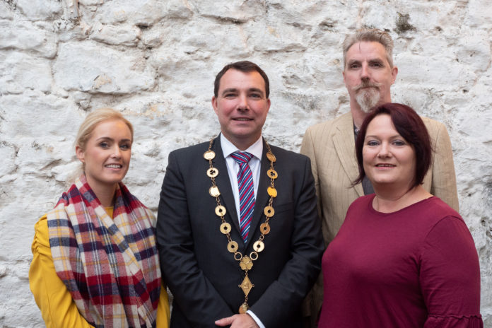 Carrie Barrett, Mayor Collins, Mike Finn, Karen Wallace.