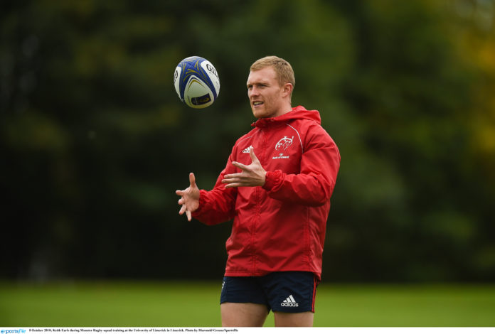 Keith Earls during Munster Rugby squad training at the University of Limerick in Limerick. Photo by Diarmuid Greene/Sportsfile Limerick News Sport