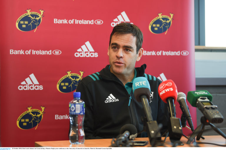 LISTEN: JvG says Munster need to “fire on all cylinders” in South Africa