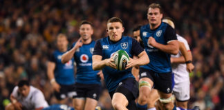 Andrew Conway of Ireland during the Guinness Series International match between Ireland and USA at the Aviva Stadium in Dublin. Photo by Brendan Moran/Sportsfile