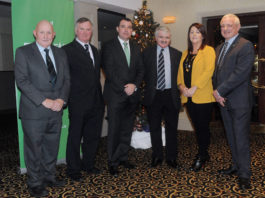 Attending the Fianna Fáil convention at the Green Hills Hotel were Cllr. Kieran O' Hanlon, Cllr. Joe Pond, Mayor James Collins, Willie O' Dea TD, Catherine Slattery, Candidate and Cllr. Jerry O' Dea. Picture: Gareth Williams