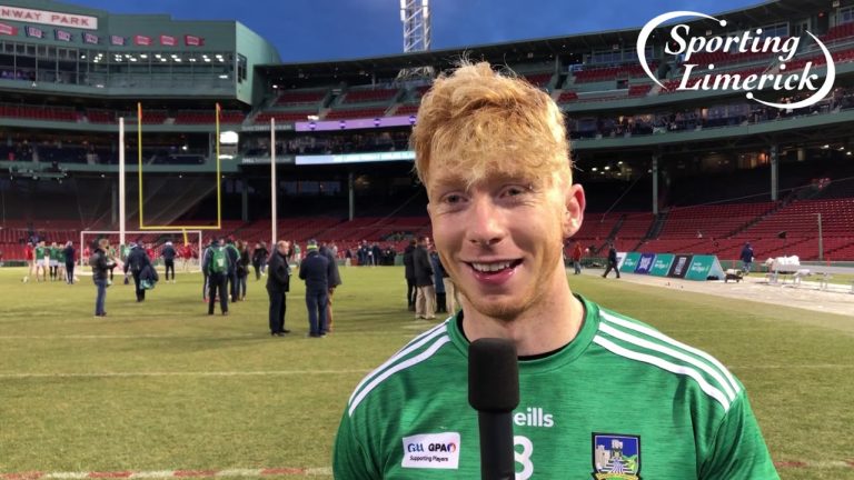 WATCH: Cian Lynch reacts to Limerick’s Fenway Classic victory