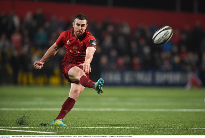 JJ Hanrahan is one of nine players to come through the Munster academy. Photo by Diarmuid Greene/Sportsfile