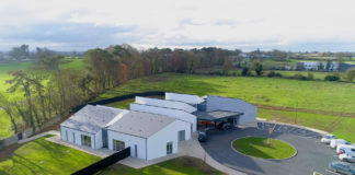 aerial shot of completed St. Gabrie’s Respite House, Mungret, Limerick.
