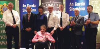 Sean Byrnes at the presentation of his Garda youth award.