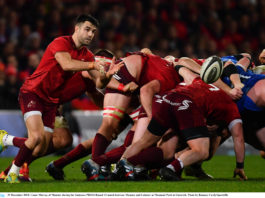 Conor Murray of Munster during the Guinness PRO14 Round 12 match between Munster and Leinster at Thomond Park in Limerick. Photo by Ramsey Cardy/Sportsfile