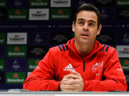 Head coach Johann van Graan during a Munster Rugby Press Conference at the University of Limerick in Limerick. Photo by Piaras Ó Mídheach/Sportsfile