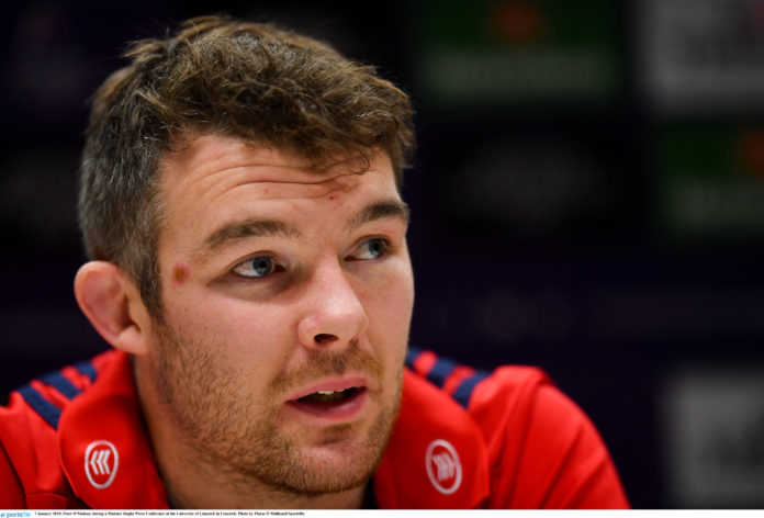 Peter O'Mahony during a Munster Rugby Press Conference at the University of Limerick in Limerick. Photo by Piaras Ó Mídheach/Sportsfile