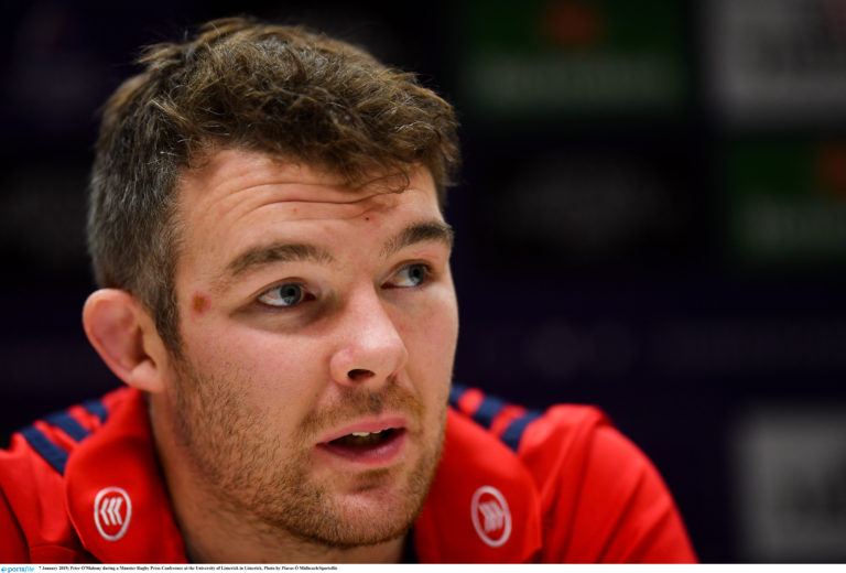 Peter O'Mahony during a Munster Rugby Press Conference at the University of Limerick in Limerick. Photo by Piaras Ó Mídheach/Sportsfile