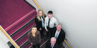 Scholarship award recipients Jade Foynes, Shirley Costelloe and Alan Spillane with Limerick hurling manager John Kiely and LIT President Vincent Cunnane. Photo: Alan Place