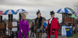The style stakes were high at Limerick Racecourse on Friday 28th December as ladies gathered at Limerick Racecourse for the Sunway Holidays Most Stylish Ladies competition. Pictured are left to right finalists, second place, Emer Kilroy, a solicitor from Athlone, Co. Westmeath, overall winner, Carita Conway from Castleconnell, Co. Limerick and 3rd place, Paula McCormack, a nurse from Thurles, Co. Tipperary. Carita Conway from Castleconnell, Co. Limerick walked away with a holiday for two people to Lanzarote including flights, 7 nights in 3* accommodation, transfers, 20g baggage per person and the services of a Sunway representative. Emer Kilroy, a solicitor from Athlone, Co. Westmeath came second, winning a luxury overnight stay for two people in a Junior Suite in The Savoy Hotel Limerick to include dinner and a bottle of Veuve Cliquot Champagne. Emer wore a purple dress coat by Marion Murphy Cooney, Nenagh, Co. Tipperary complete with a headpiece by Laura Hanlon design. Paula McCormack, a nurse from Thurles, Co. Tipperary came third, winning a VIP day at Limerick Racecourse for four people in 2019. Paula wore a black velvet suit by Marks and Spencers, a cream blouse and an eye catching red cape and a black top hat which she borrowed. Picture: Alan Place