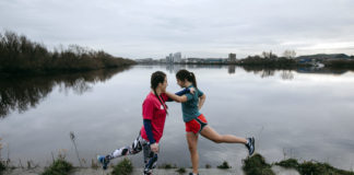 Eadaoin Loughman and Mairead Fitzgerald from Limerick Sports Partnership explore Limerick on Foot as part of a new campaign from the Council's Marketing and Communications Dept to hlighlight walking and running routes across Limerick.