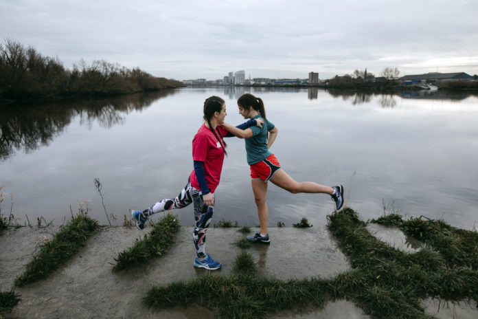 Eadaoin Loughman and Mairead Fitzgerald from Limerick Sports Partnership explore Limerick on Foot as part of a new campaign from the Council's Marketing and Communications Dept to hlighlight walking and running routes across Limerick.