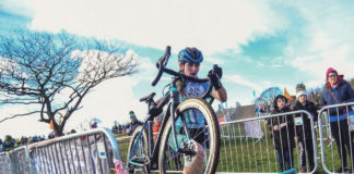 Lucy O'Donnell competing in the national cyclocross championships. Photo: Sean Rowe