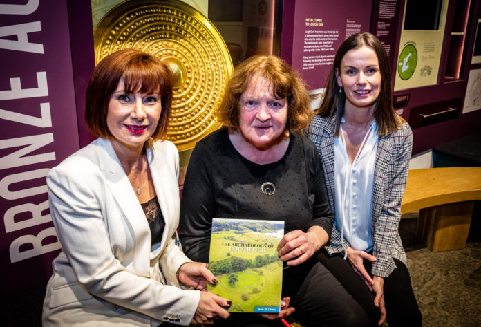 Minister Madigan 3 Heritage Minister Josepha Madigan with Rose Cleary and Kate Harrold at the Lough Gur Heritage Centre. Photo: Keith Wiseman