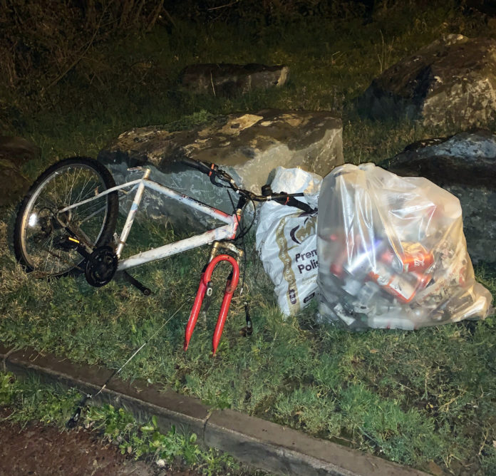 Some of the rubbish that was dumped at the Rhebogue entrance to the Canal Bank.