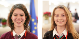 Céití Ní Mhathúna, Laurel Hill Coláiste, and Megan Ní Laighin, Gaelcholáiste Luimnigh