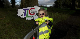 Evelyn Sloane, 2, Limerick pictured today at the launch of Team Limerick Clean-Up 5 in Castleconnell, Co. Limerick. Taking place this Good Friday, April 19th, the initiative sees thousands of volunteers take to the streets of Limerick city and county each year for Europe's largest one-day clean up. Sponsored by the JP McManus Benevolent Fund, the event has seen over 360 tonnes of litter gathered from the streets since inception in 2015. Overall participation figures have passed the 60,000-mark and included over 550 volunteer groups from every town in Limerick last year. Picture: Alan Place