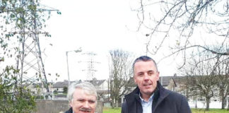 Deputy Willie O'Dea with Pat O'Neill in Greystones, Limerick.