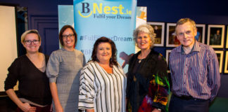 Pictured at the launch of BNest's 'Social Media for a Social Purpose' event taking place at The Hunt Museum on January 15 at 6.30pm are Kasia Zabinska, and Pauline Gannon, BNest, Linda Ledger, St Munchins Community Centre, Maria Richardson, Milford Care Centre, and Eamonn Ryan, BNest founder. See www.Bnest.ie. Picture: Cian Reinhardt/ilovelimerick