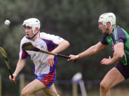 Independent.ie Higher Education GAA Fitzgibbon Cup Semi-Final, Dangan, Galway 24/2/2017 Mary Immaculate College Limerick vs Limerick IT Limerick IT's Barry O'Connell and Aaron Gillane of Mary I Mandatory Credit ©INPHO/Mike Shaughnessy