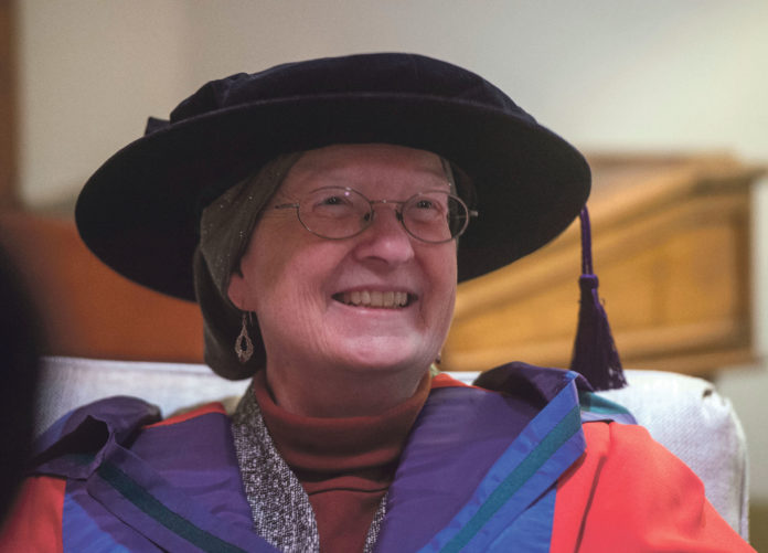 Adrienne Cullen after receiving her Honorary Doctorate of Laws (LLD) at University College Cork. Photo: Michael Mac Sweeney/Provision