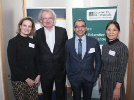 Dr Suzana Pereira, Kingston Hospital, London, Dr Gerry Burke, UMHL, Dr Edwin Chandraharan, St George's Hospital , London and Dr Naro Imcha, UMHL at the GTG Masterclass in the CERC building, UHL Picture by Dave Gaynor
