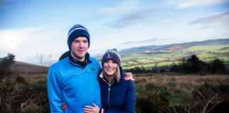 Spin South West's Louise Cantillon and Limerick Senior Hurler, Declan Hannon, at the Blackrock Trailhead on Ballyhoura Country's loop walks, County Limerick. Picture: Cian Reinhardt