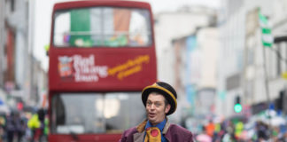 Limerick celebrated in style and colour as around 4,000 participants marched down the city’s main street (O’Connell Street) for the annual St Patrick’s Day parade. The inclement weather failed to dampen the spirits of the estimated 50,000 people who cheered and encouraged the almost 100 different community and theatre groups, companies, sports clubs and bands who entertained the spectators along the route. Fourteen-year-old Limerick Person of the Year and cyberbullying campaigner Luke Culhane led out the parade, which this year had as its theme Our Stories – this is where we belong. Picture Sean Curtin True Media.