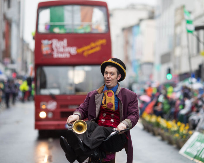 Limerick celebrated in style and colour as around 4,000 participants marched down the city’s main street (O’Connell Street) for the annual St Patrick’s Day parade. The inclement weather failed to dampen the spirits of the estimated 50,000 people who cheered and encouraged the almost 100 different community and theatre groups, companies, sports clubs and bands who entertained the spectators along the route. Fourteen-year-old Limerick Person of the Year and cyberbullying campaigner Luke Culhane led out the parade, which this year had as its theme Our Stories – this is where we belong. Picture Sean Curtin True Media.