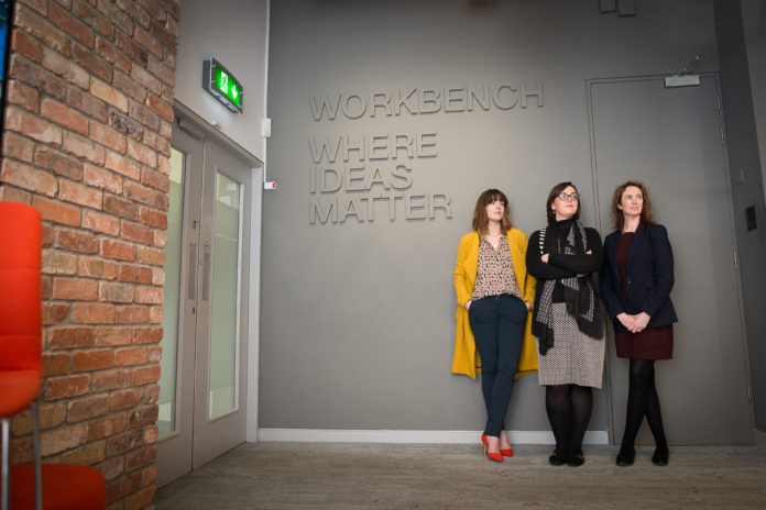 Mary McNamee (right) & Trisha O’Gorman (left), Co-founders of the Limerick Marketing Collective with Ciara Earlie (centre), Bank of Ireland. Photo: Shauna Kennedy